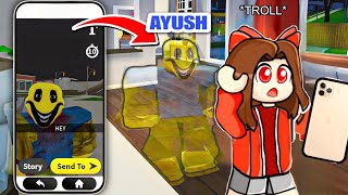 HORROR INVISIBLE PRANK On MY SISTER in Roblox Snapchat PART 2