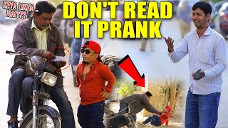 Don't Read It PRANK  @NewTalentOfficial