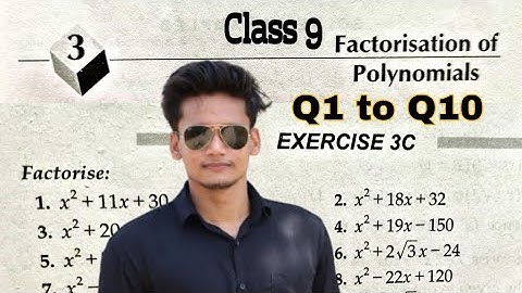 Class 9 Maths Ex 3C Q1 to Q10 Factorisation Of Polynomials | CBSE | RS Aggarwal | Rajmith study