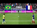 Brazil vs France Penalty Shootout | Neymar vs Mbappe | Highlights