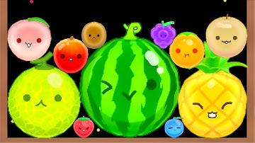 Watermelon Fruity Shoot Merge Game - Level Up Satisfying ASMR Gameplay | ( Suika Game )