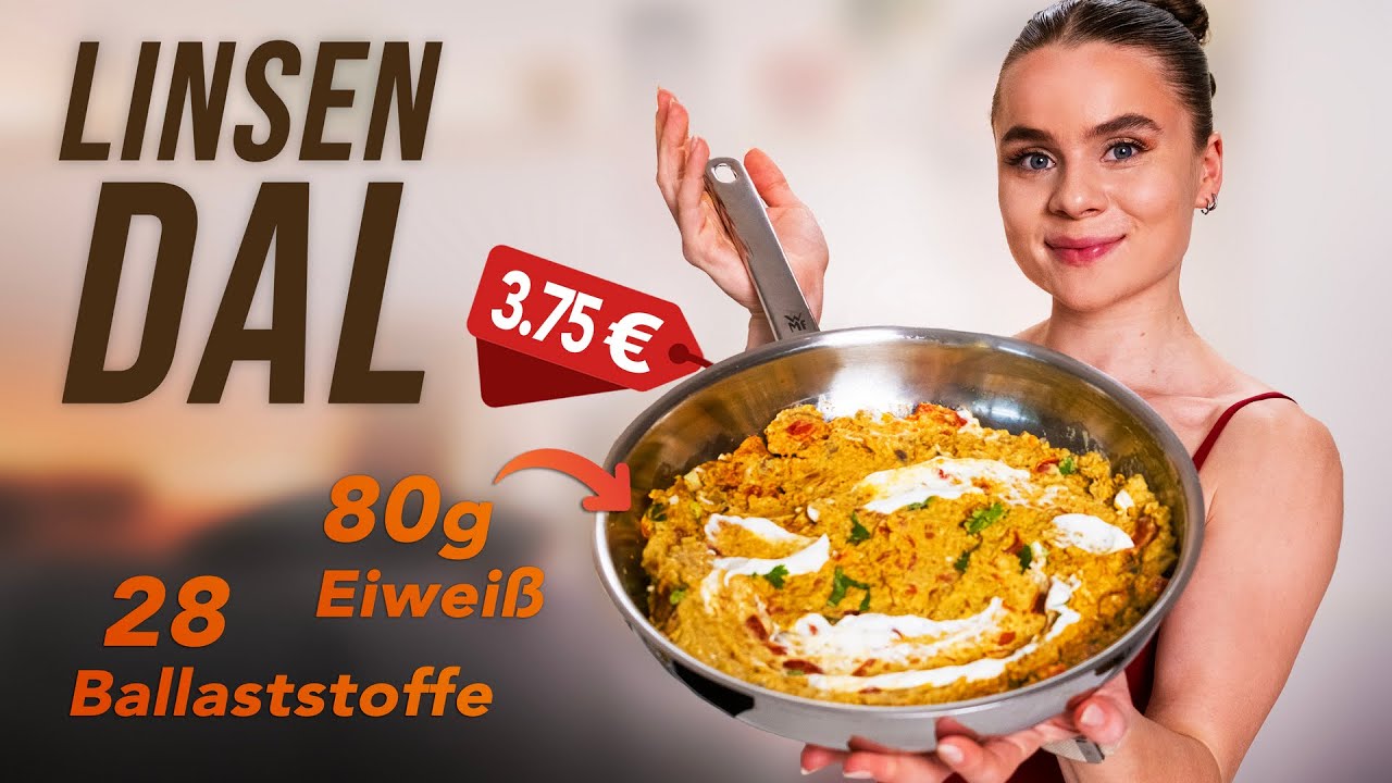 3,57€ für 80g Eiweiß und eine ganze Pfanne Linsen Dal!
