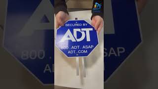 How to properly install the ADT sign with aluminum