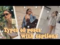 TYPES OF POSE IDEAS FOR INSTAGRAM / PHOTOSHOOT WITH CAPTIONS | AESTHETIC