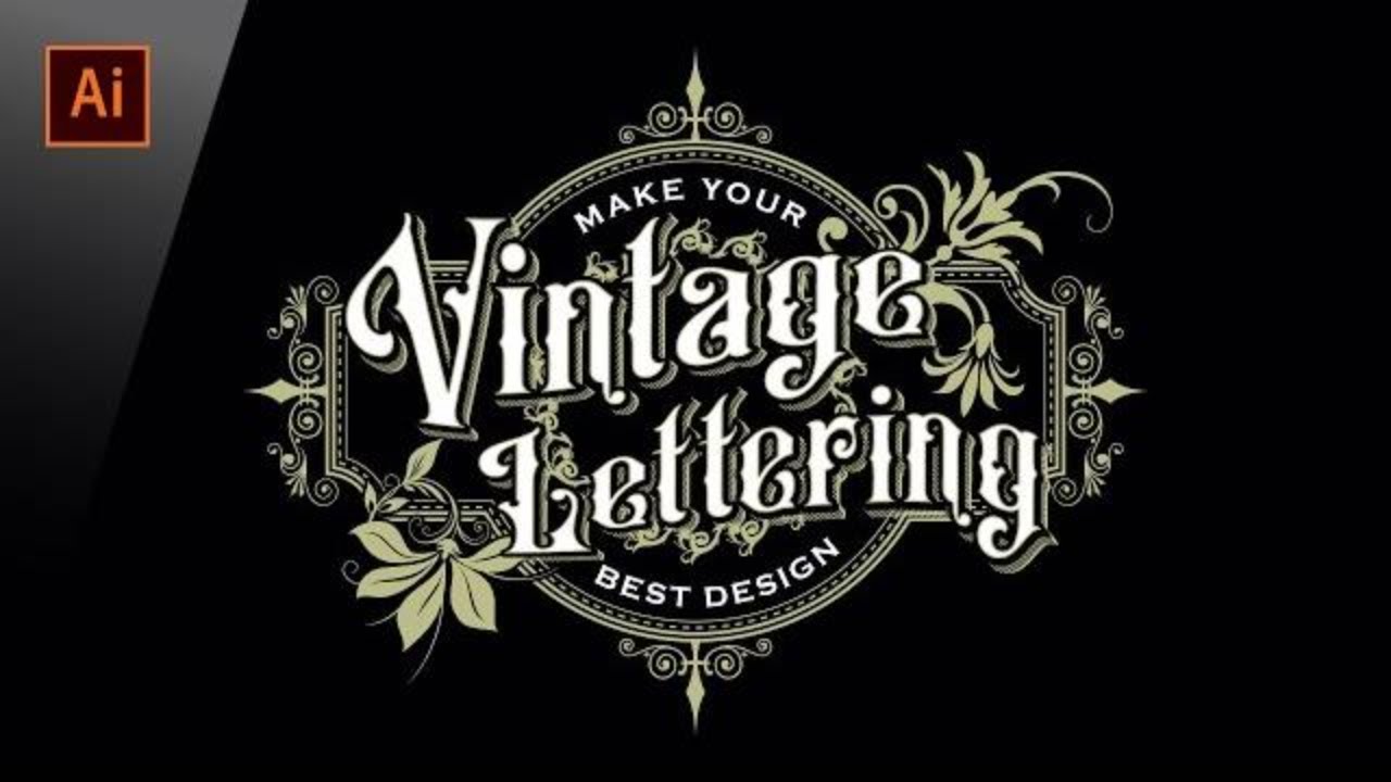 Vintage Lettering in Adobe Illustrator | Logo Frame Pattern | Graphic ...