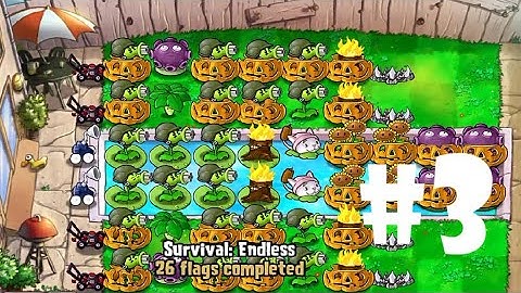 Plants vs Zombies | Survival: ENDLESS (28 Flags Completed) PART 3 (iOS Android)