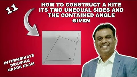 How to construct a kite | Intermediate drawing grade exam | suhaas Bhoir