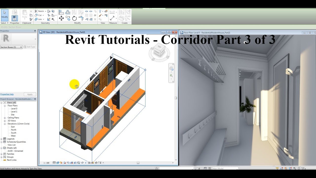 Revit tutorials Skirtings, and Paintings Corridor Part 21 YouTube