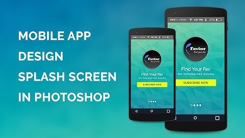 Mobile App Design splash screen design - In Photoshop