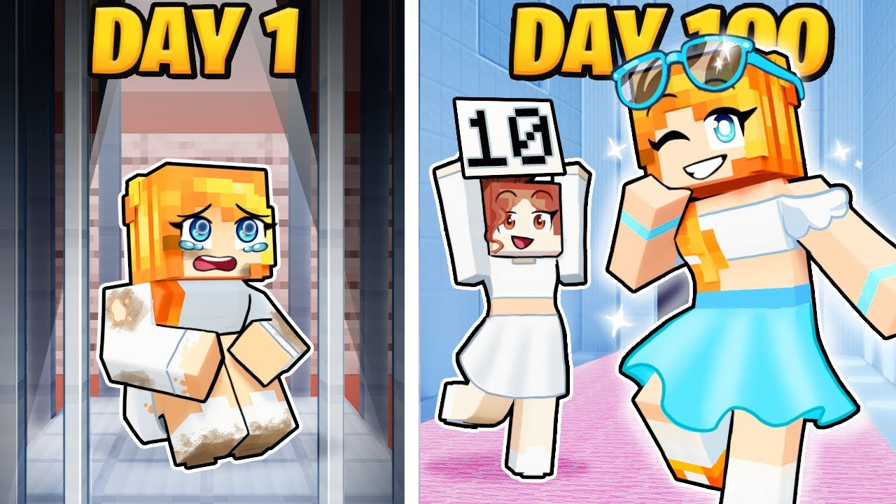 I Survived 100 Days in DRESS to IMPRESS! (Minecraft)