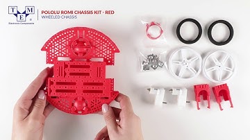 POLOLU ROMI CHASSIS KIT - RED - Wheeled chassis - UNBOXING