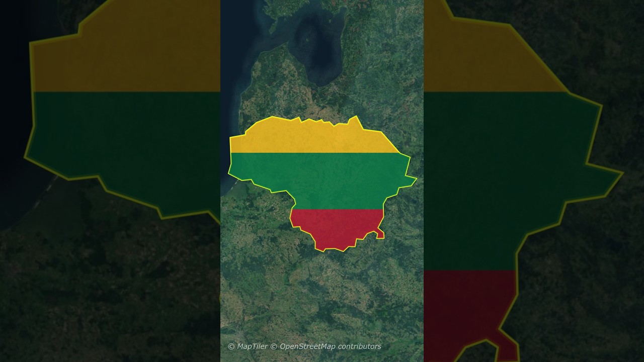 LITHUANIA MAP ANIMATION WITH CAPITAL IN AFTER EFFECTS #shorts