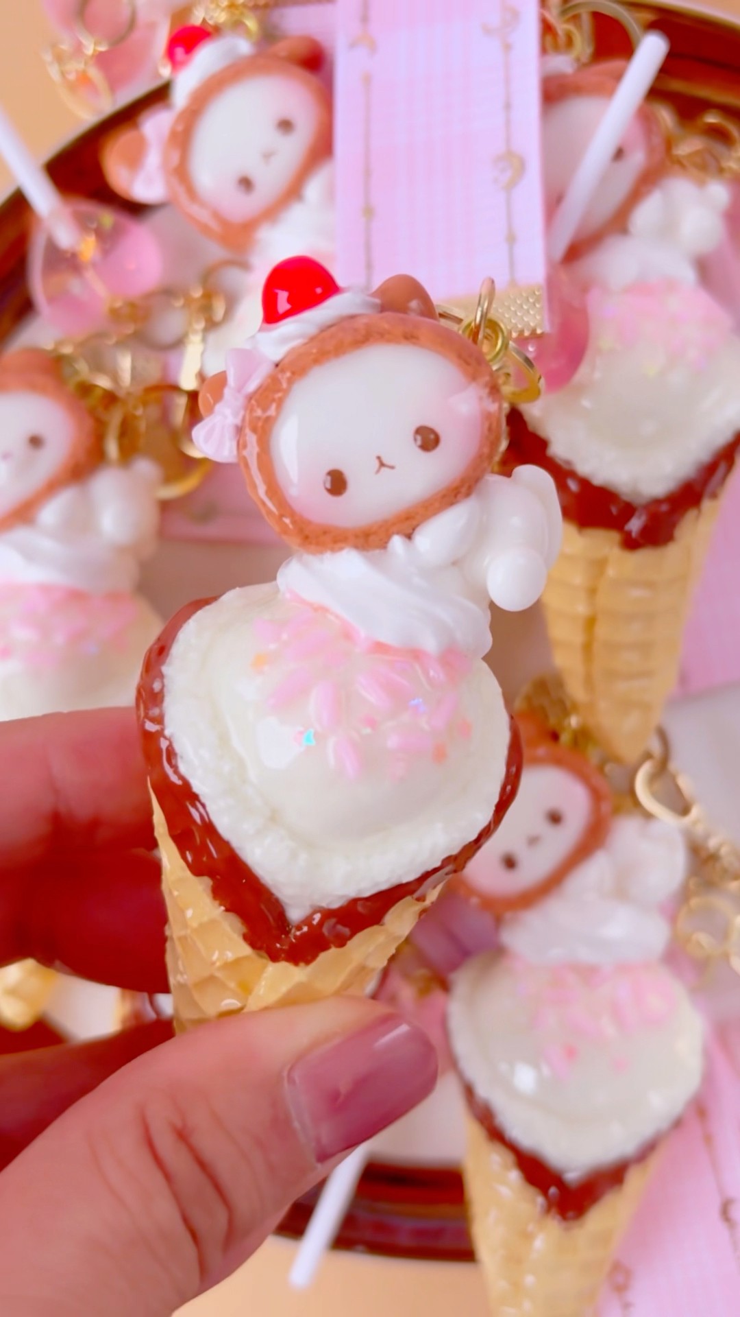 ポメころび様　アイスクリームチャーム　アイスクリームコーン アイスクリーム コーン パーツ 2個 | CANDY☆POP
