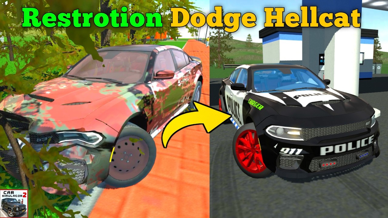 Accident Dodge Charger Hellcat Ribuld Car Simulator 2 Android Gameplay (Hindi English)
