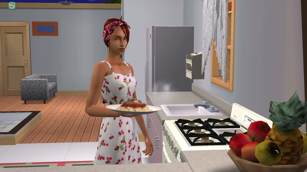 Cooking spaghetti in sims 2,sims 3, sims 4 🍝