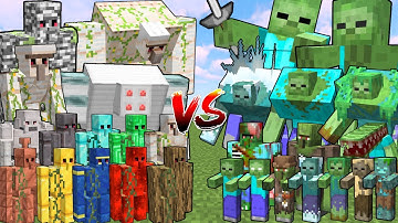 What Minecraft Golem can Defeat the Most Zombies in a Row?