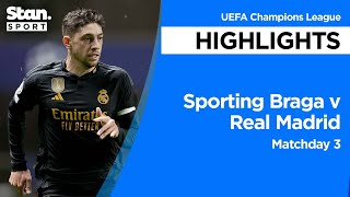 Thumbnail for Braga v Real Madrid Highlights | 2023-24 | UEFA Champions League