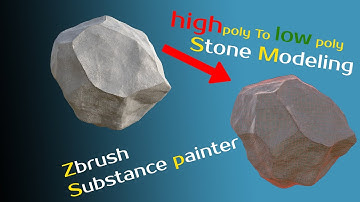 stone modeling | high poly to low poly | Zbrush | | Substance painter |