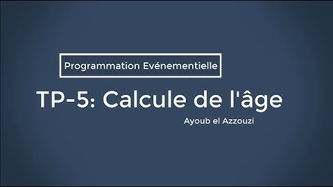 Programmation Événementielle-C# | TP-5 : Calcule de l