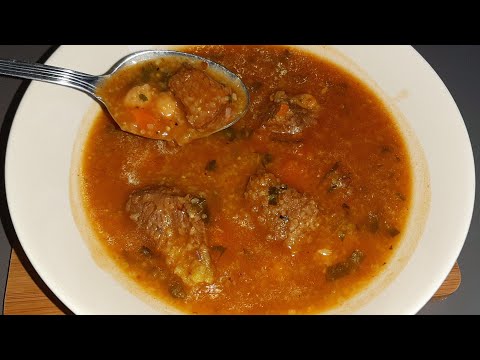 Video: Shorba Soup Or Tunisian Shurpa - Recipe With Photo