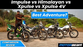 Hero Xpulse 4V vs Impulse vs Himalayan vs Xpulse BS6  Comparison | MotorBeam