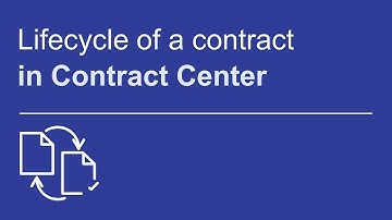 Lifecycle of a contract | OpenText Contract Center