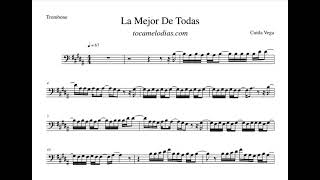 Cuitla Vega - La Mejor De Todas (Partitura Trombón) YoSoyJorge