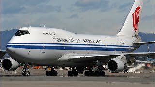 Air China cargo 747 beautiful landing at Techo airport 