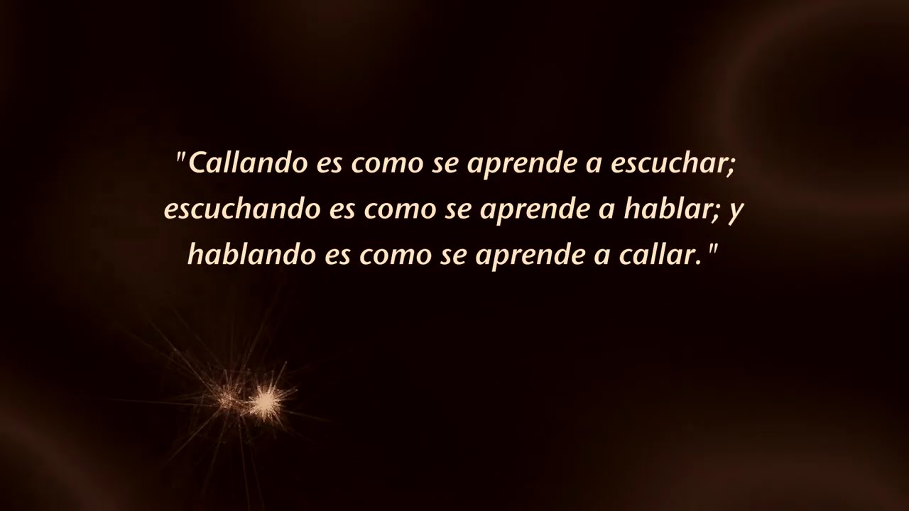 "Callando es como se aprende a escuchar..." Frase de Diógenes de Sinope
