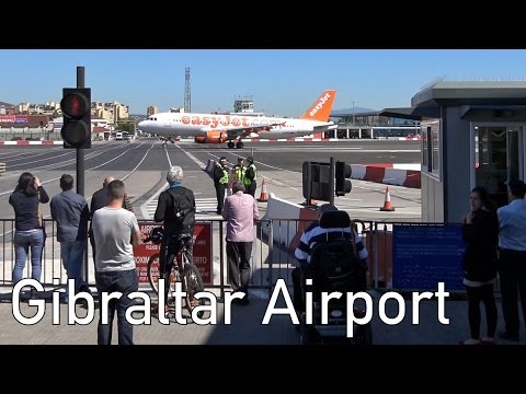 Amazing: Road crosses Runway at Gibraltar Airport | 4K