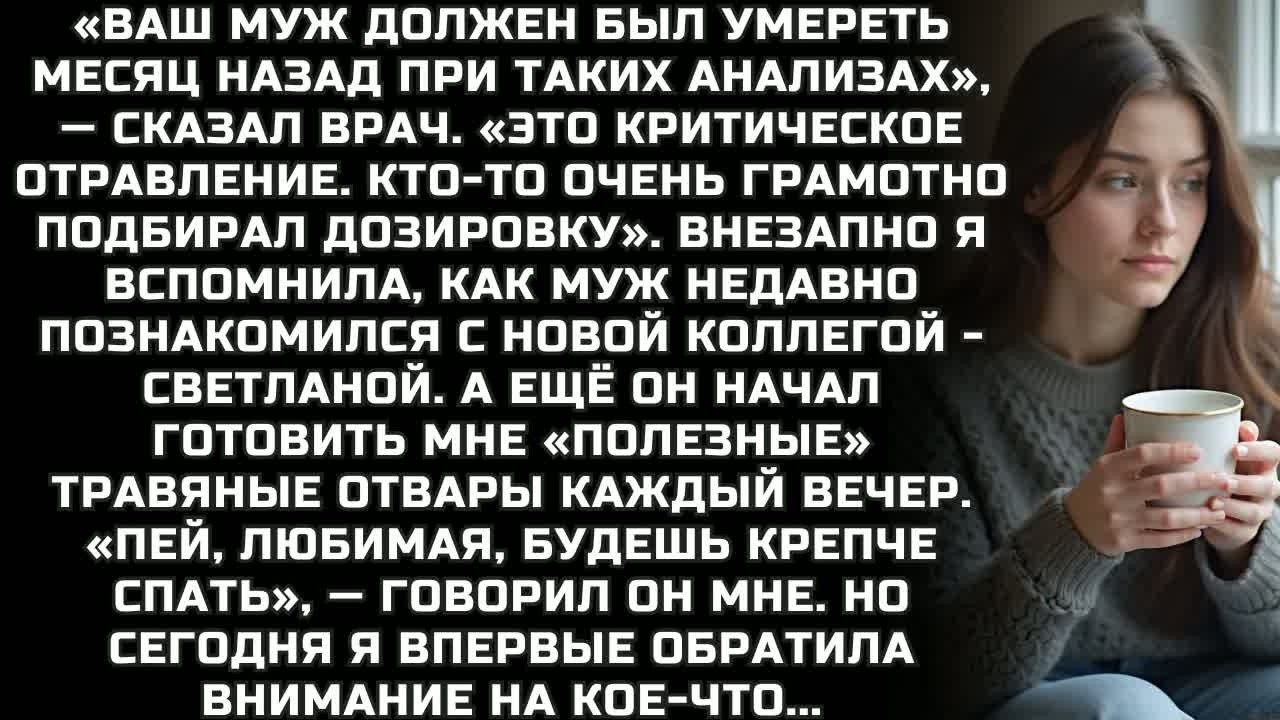 Ваш муж должен был умереть месяц назад при таких анализах. Это критическое отравление...