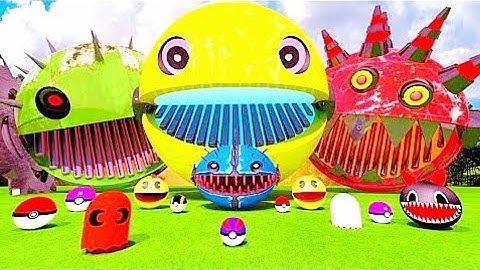 PACMAN AND MS-PACMAN VS ROBOT PACMAN MONSTER INSIDE THE PYRAMIDS#1