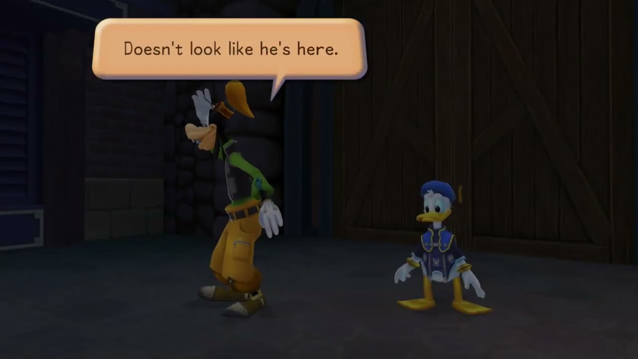 Kingdom Hearts Final Mix Text-Only Scene - Donald and Goofy Miss Sora (Hotel)