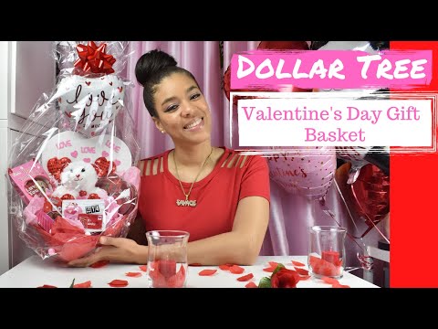 Dollar Tree Valentine&rsquo;s Day Gift Basket | Valentine&rsquo;s Day Gift Basket Ideas