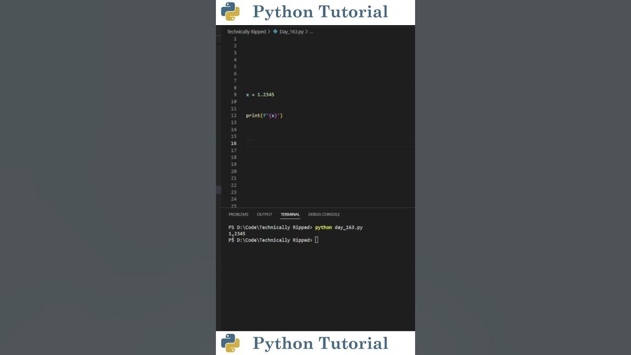 Round Float With F-String | Python Tutorial - YouTube