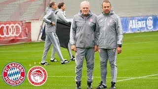 1st training of hansi flick & hermann gerland | final session ahead
the game vs. piraeus