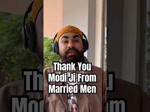 Modi ji In Support of Married Men❤️🤣 #couplepodcast #funnycouple