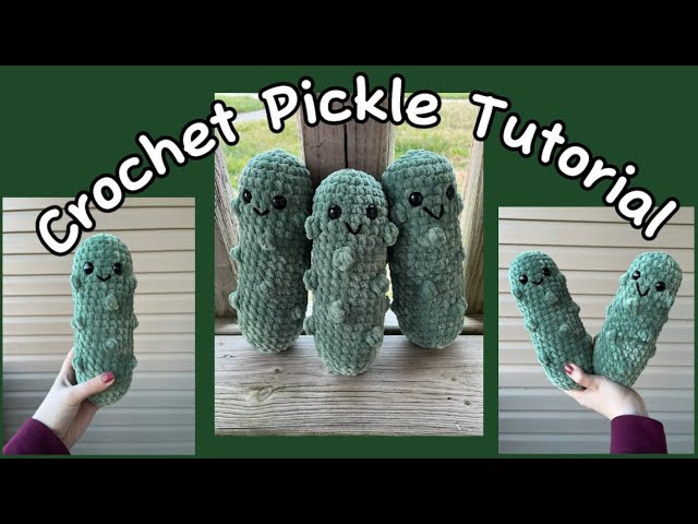 NoSew Emotional Support Pickle: Crochet pattern
