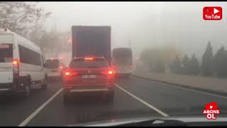 Çorludan Sisli Hava Görüntüleri