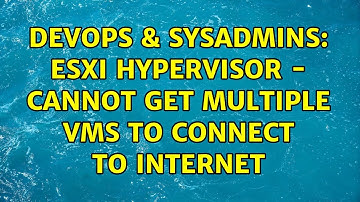 DevOps & SysAdmins: ESXi Hypervisor - Cannot get multiple VMs to connect to Internet
