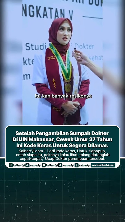 Setelah Pengambilan Sumpah Dokter, Cewek Umur 27 Tahun Ini Kode Keras Untuk Segera Dilamar.