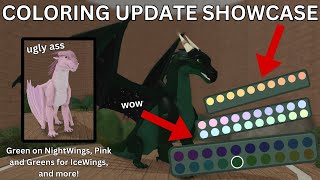 Color Update! Green NightWings, Pink IceWings, Colorable Barbs, and more! | Wings of Fire Roblox by Bellasaurus 27,823 views 8 days ago 7 minutes, 56 seconds