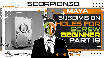 SUBDIVISION MODELING IN MAYA - SCREW HOLES  PART 18
