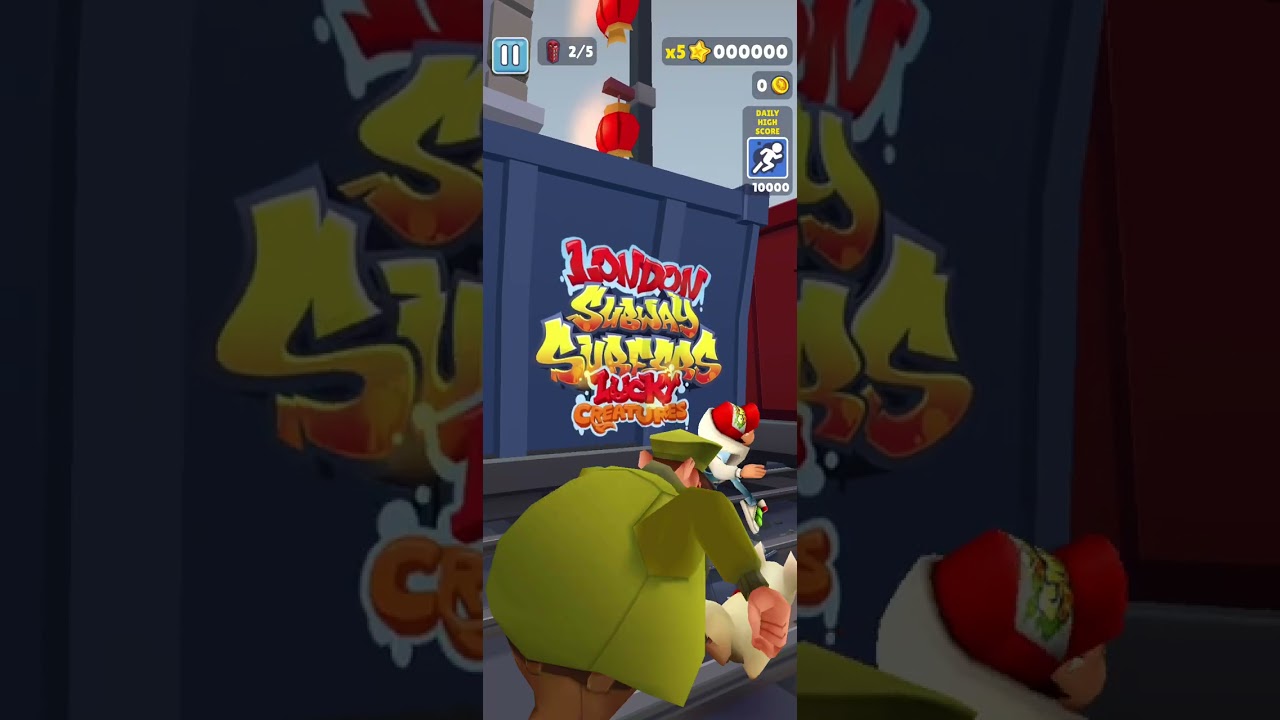 I am playing subway surfers with you