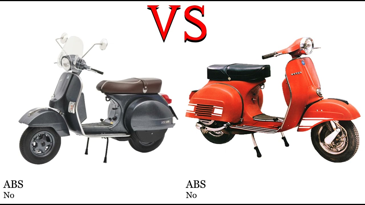 Piaggio Vespa PX 150 vs Piaggio Vespa 200 Rally Test specification