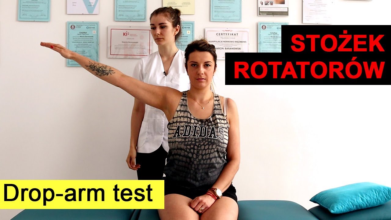 Droparm test (uszkodzenie stożka rotatorów) YouTube