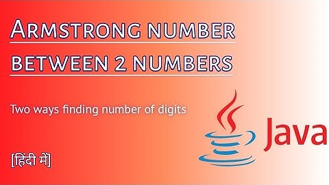 Armstrong number between two numbers || Mayank Codes