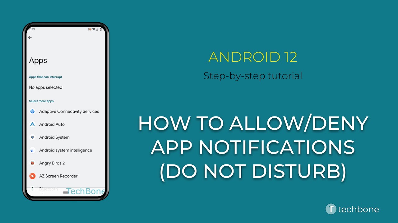 How to Allow/Deny App notifications in Do Not Disturb [Android 12 ...