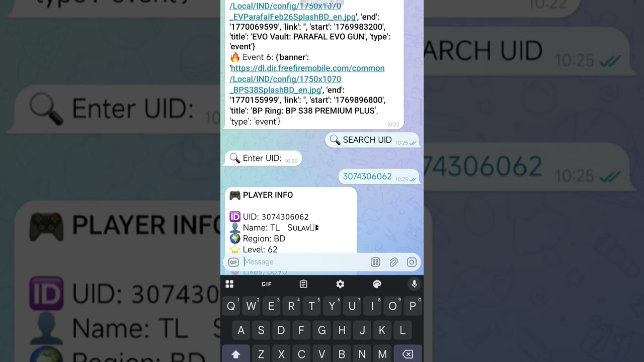 FREE FIRE EVENT AND FREE FORE INFO BOT 