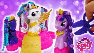 My Little Pony 'Canterlot Court' Playdoh set with Celestia Luna and Twilight Sparkle